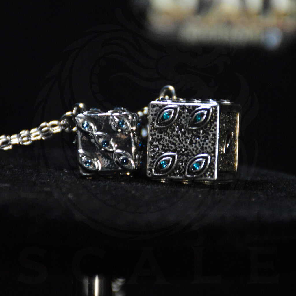 JJK Satoru Gojo Handmade Prison Realm Dice Necklace (Silver Alloy)