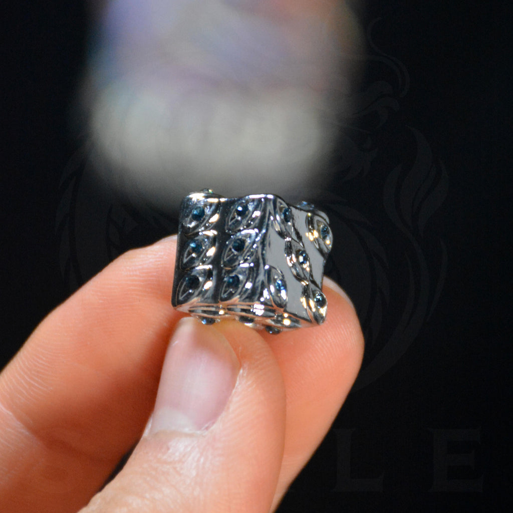 JJK Satoru Gojo Handmade Prison Realm Dice Necklace (Silver Alloy)