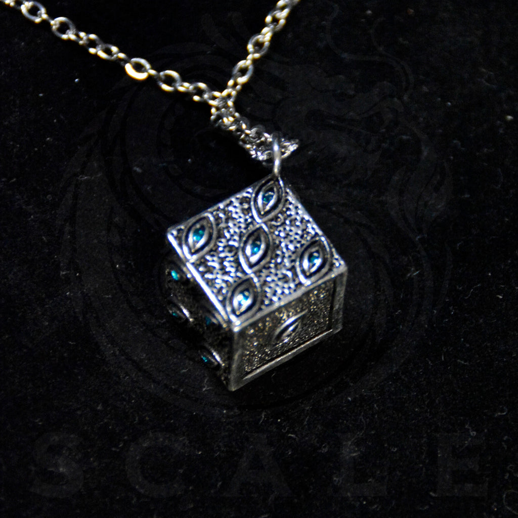 JJK Satoru Gojo Handmade Prison Realm Dice Necklace (Silver Alloy)